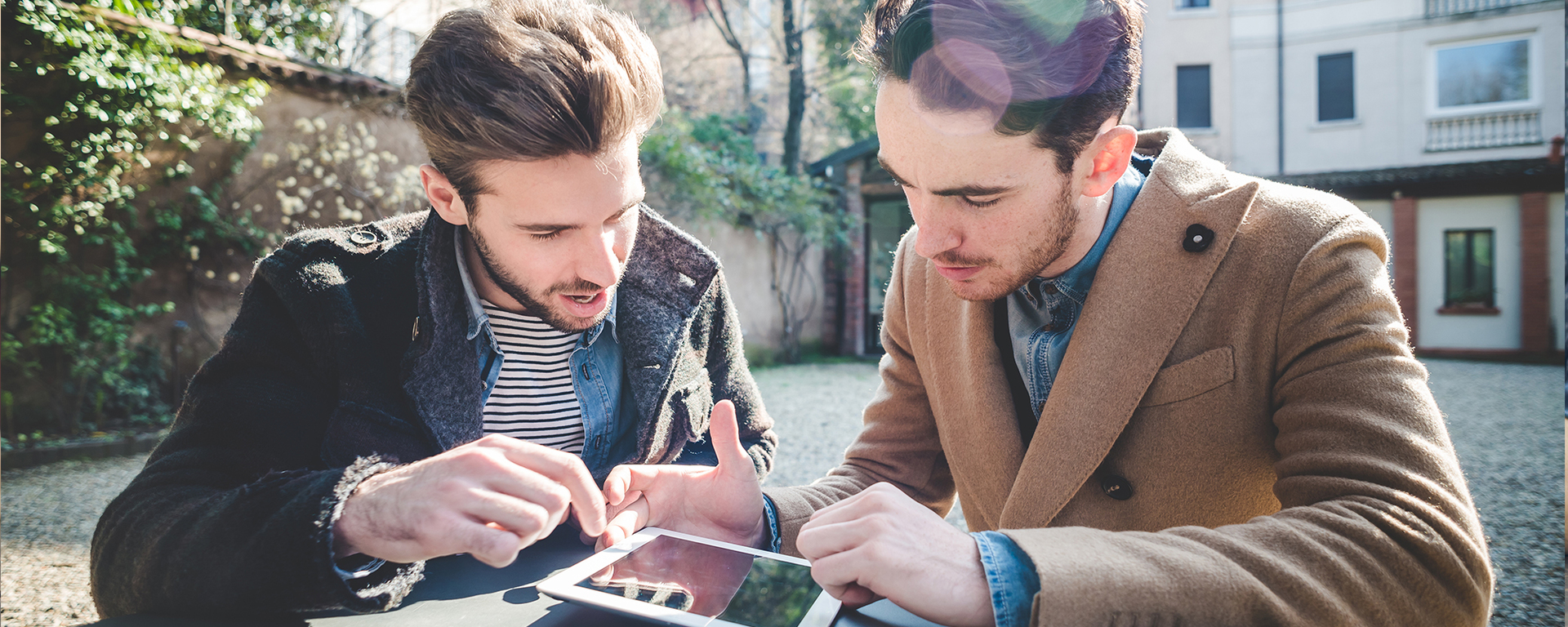 Customer checking the social profile with the professional from internet profile 
